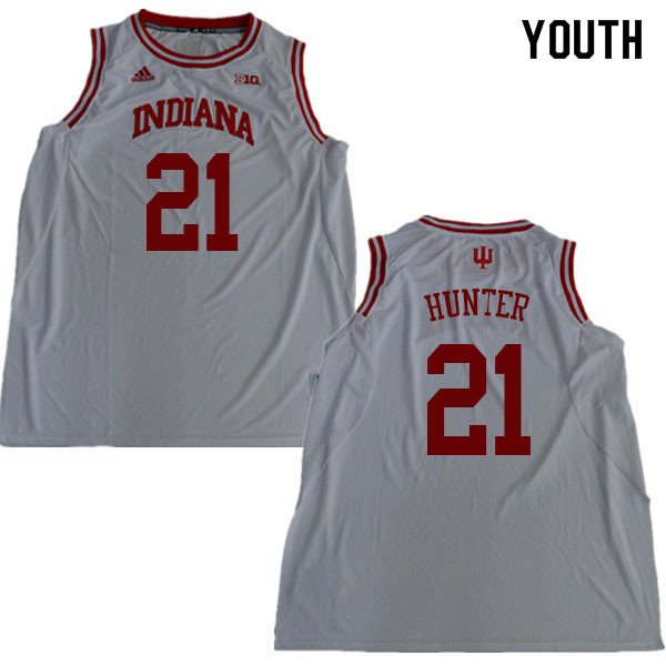 Youth #21 Jerome Hunter Indiana Hoosiers College Basketball Jerseys Sale-White